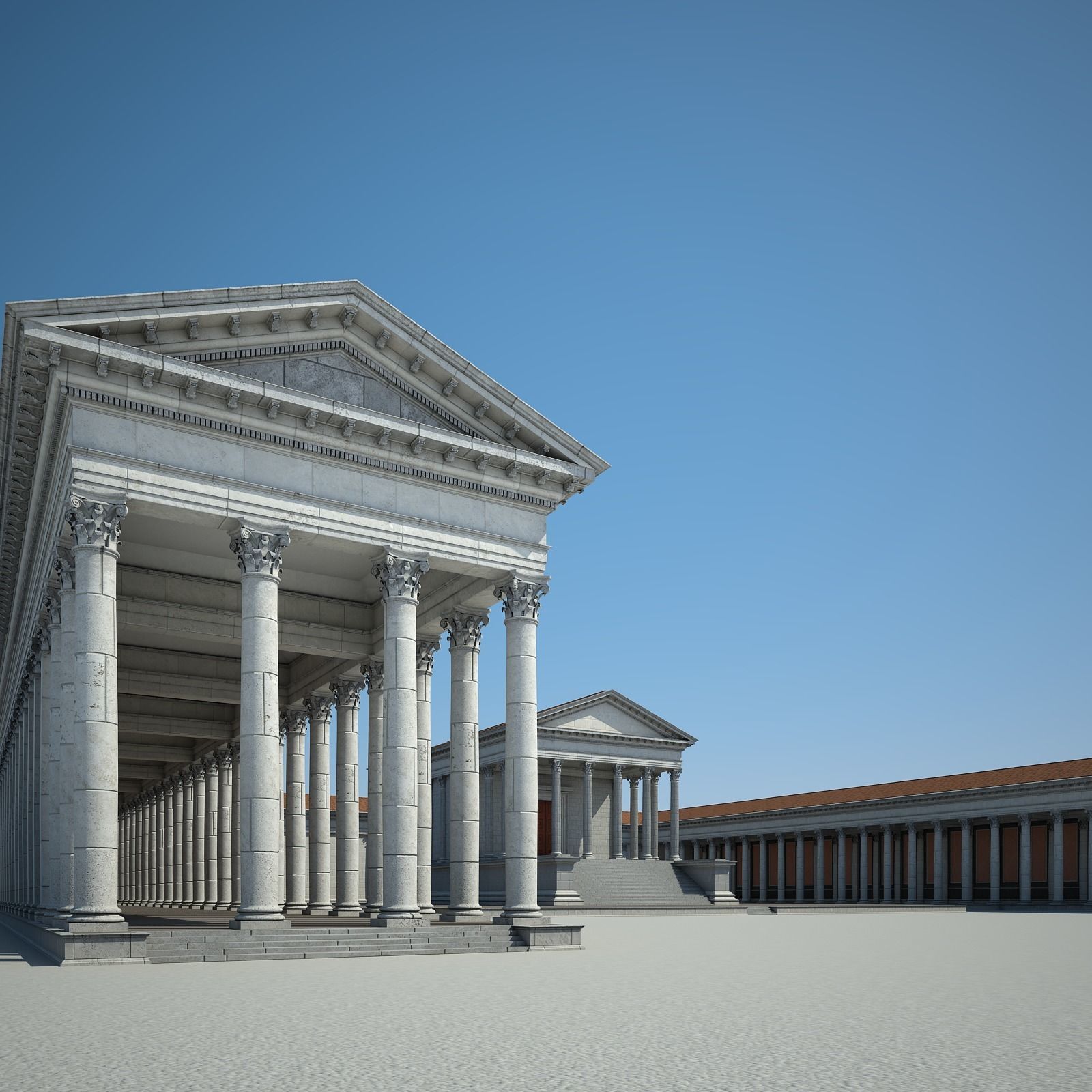 Roman Temple 3D model_6