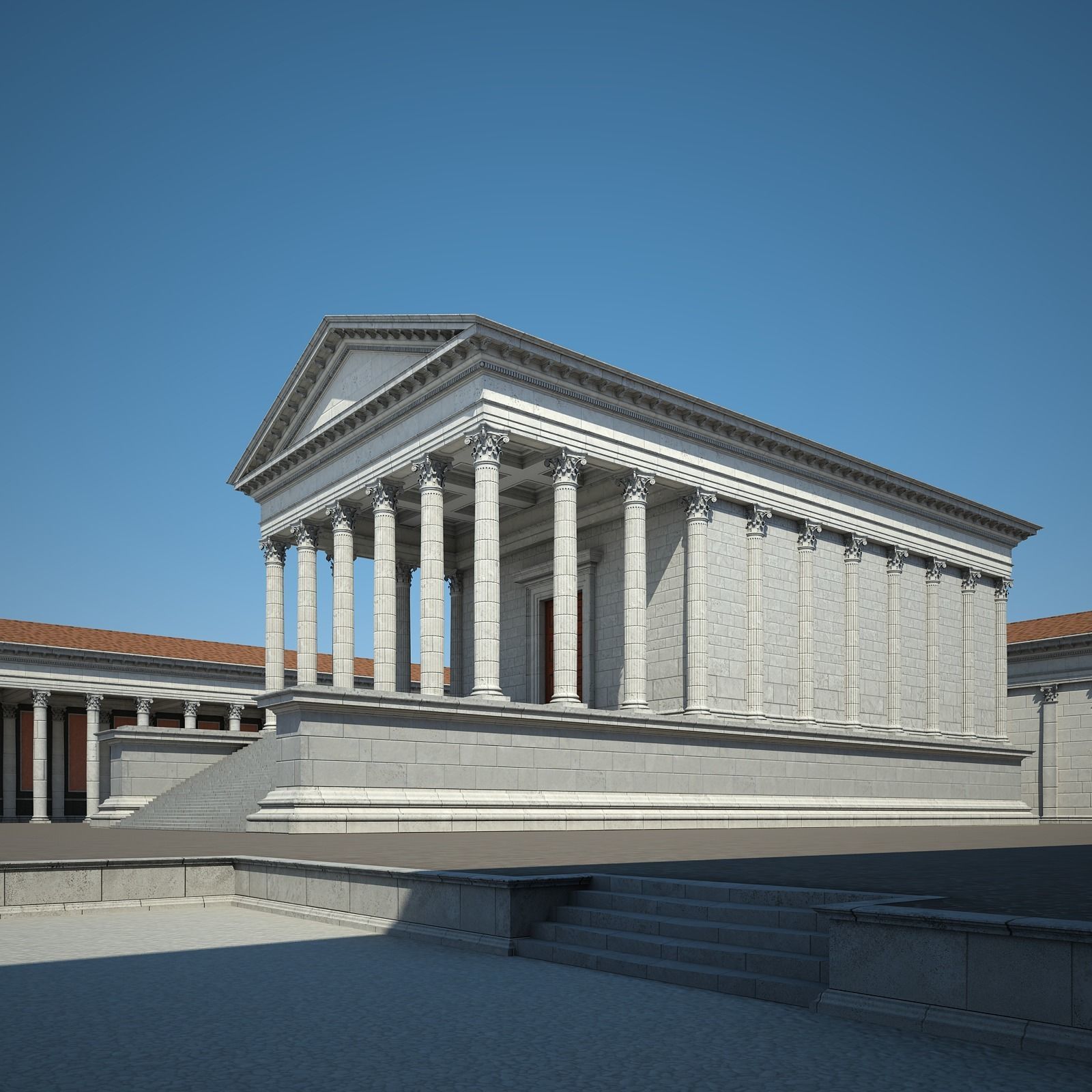 Roman Temple 3D model_8