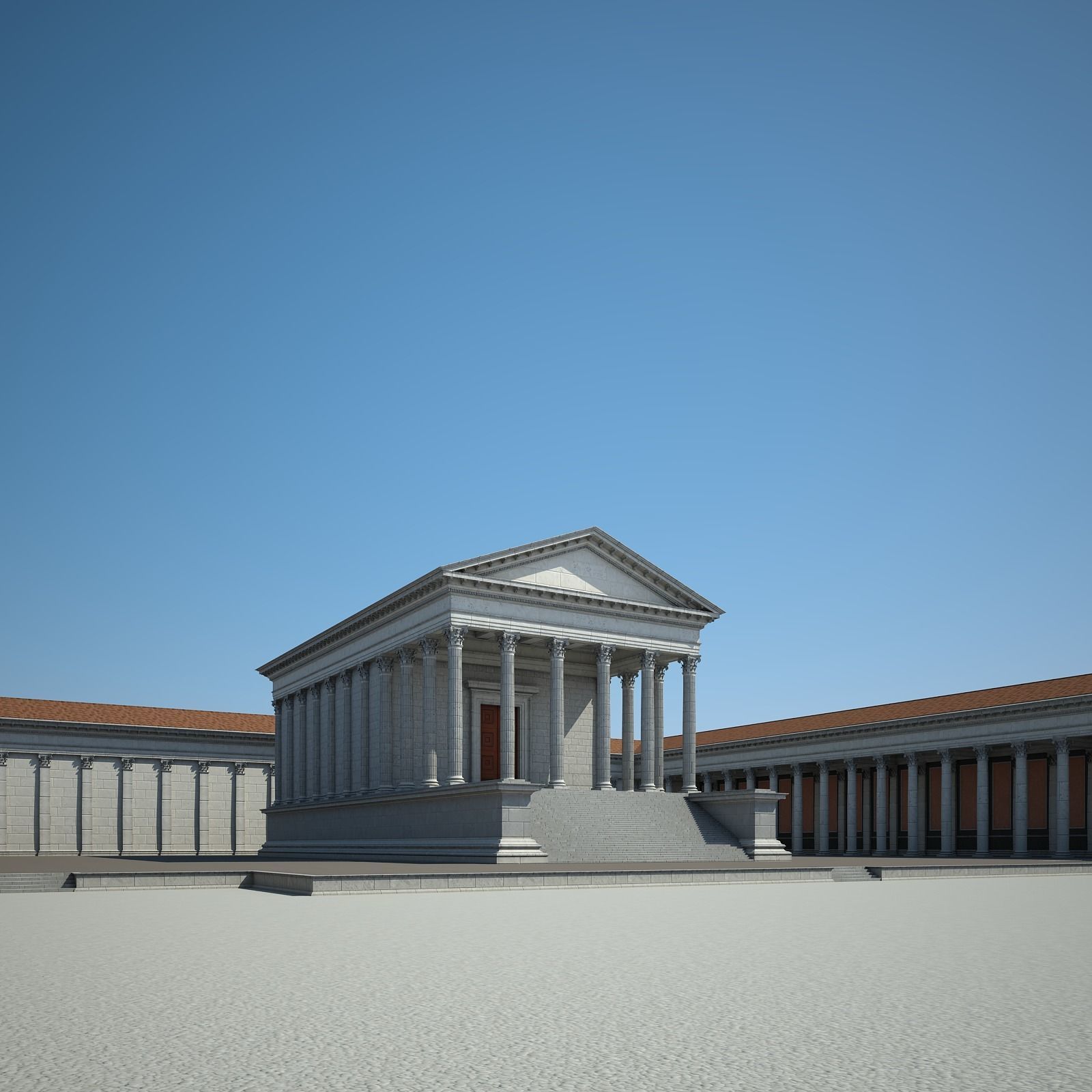 Roman Temple 3D model_4