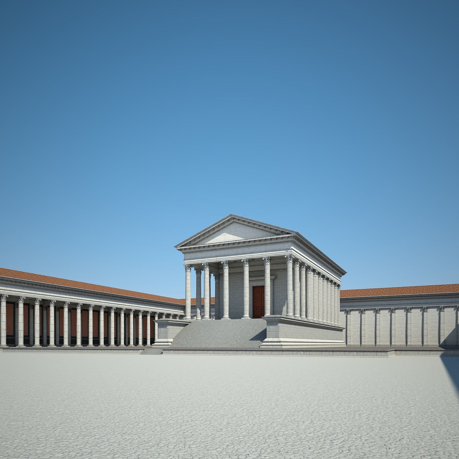 Roman Temple 3D model_3