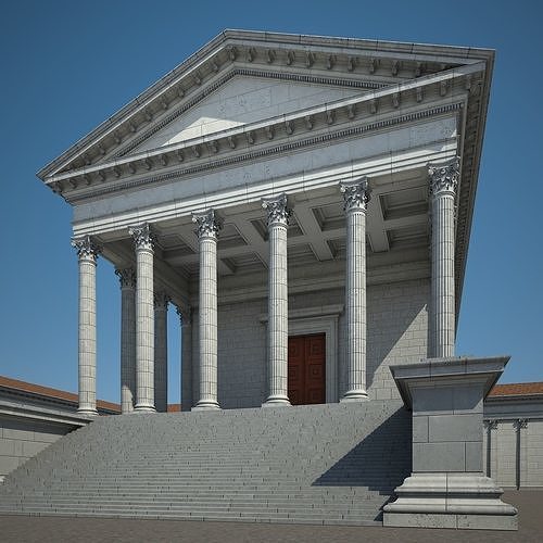 Roman Temple 3D model