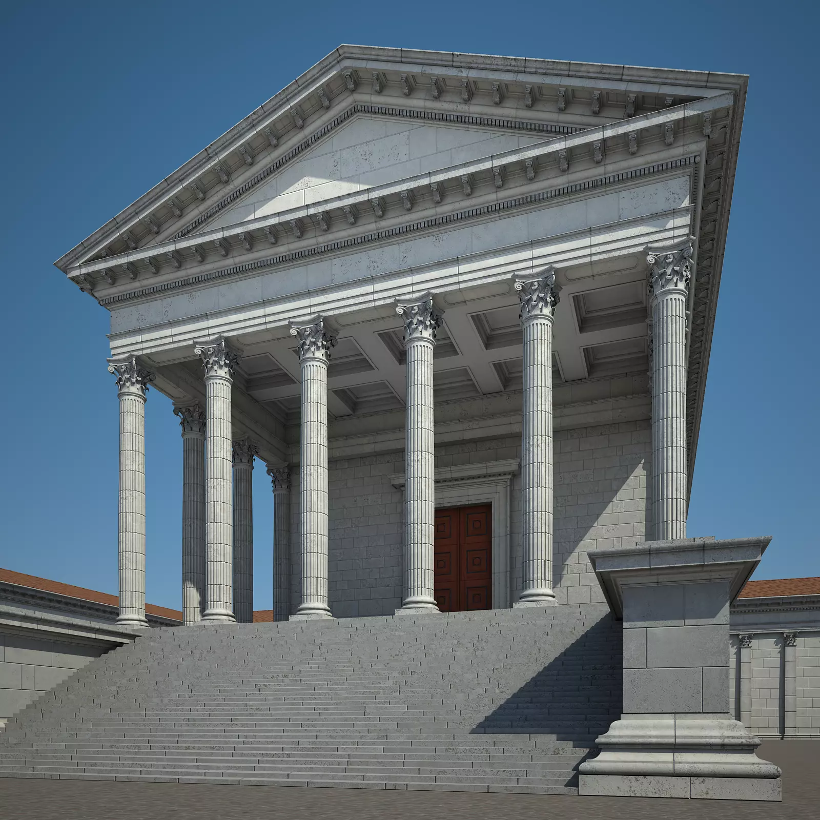 Roman Temple 3D model_0