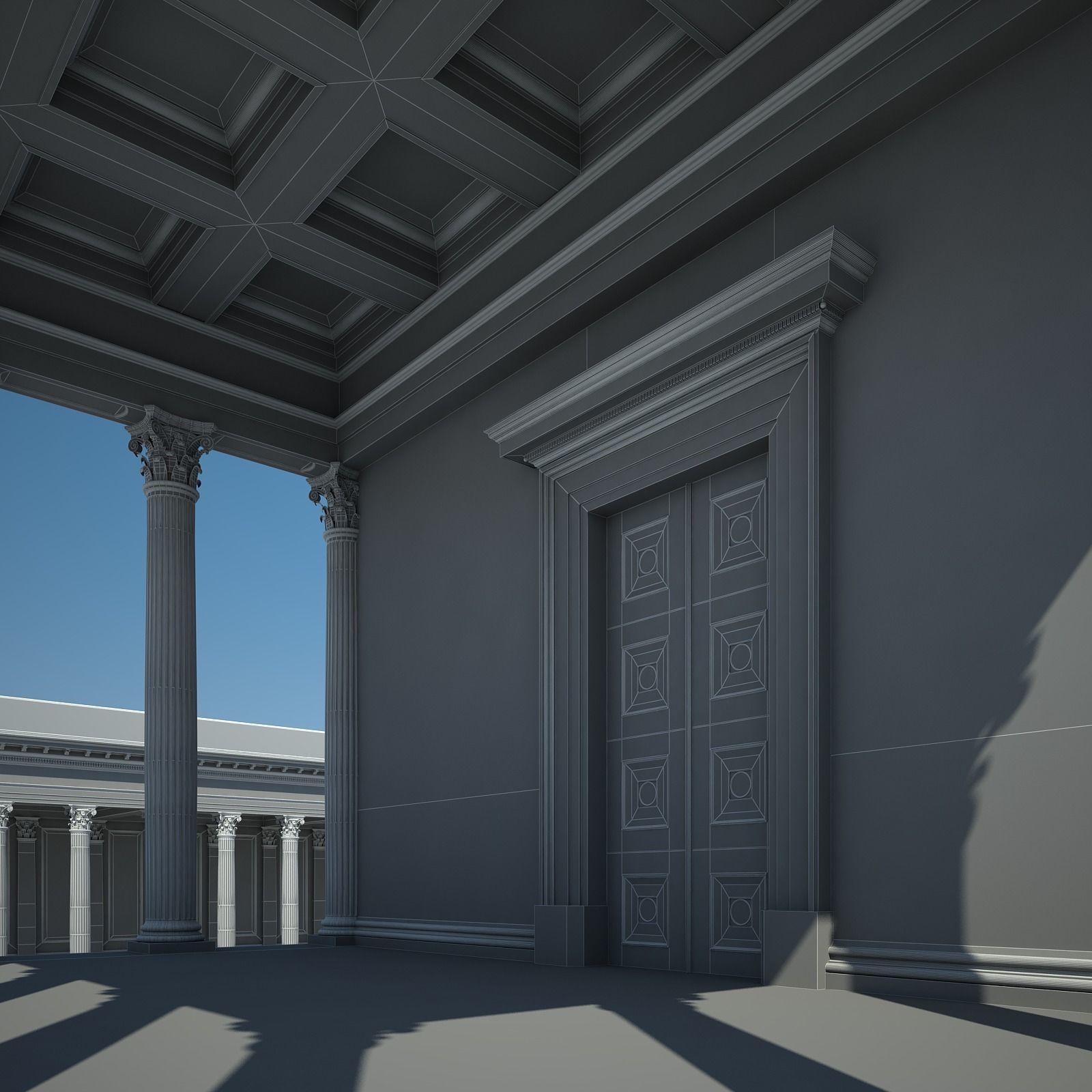 Roman Temple 3D model_33