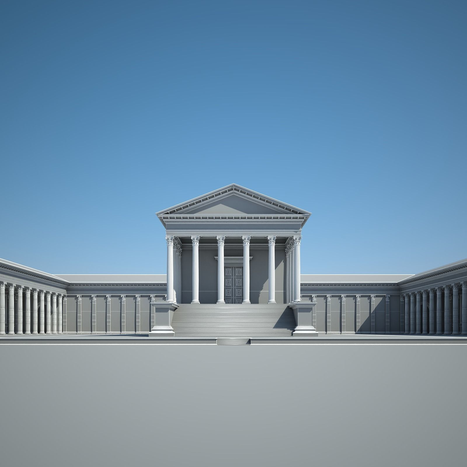 Roman Temple 3D model_22
