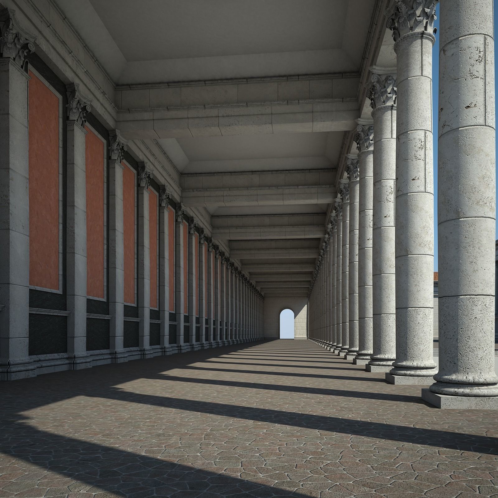 Roman Temple 3D model_14