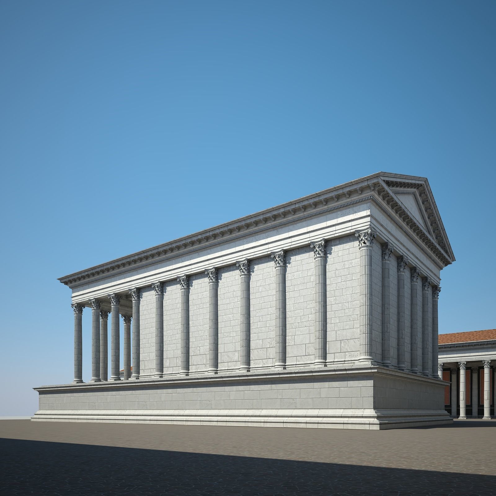 Roman Temple 3D model_9