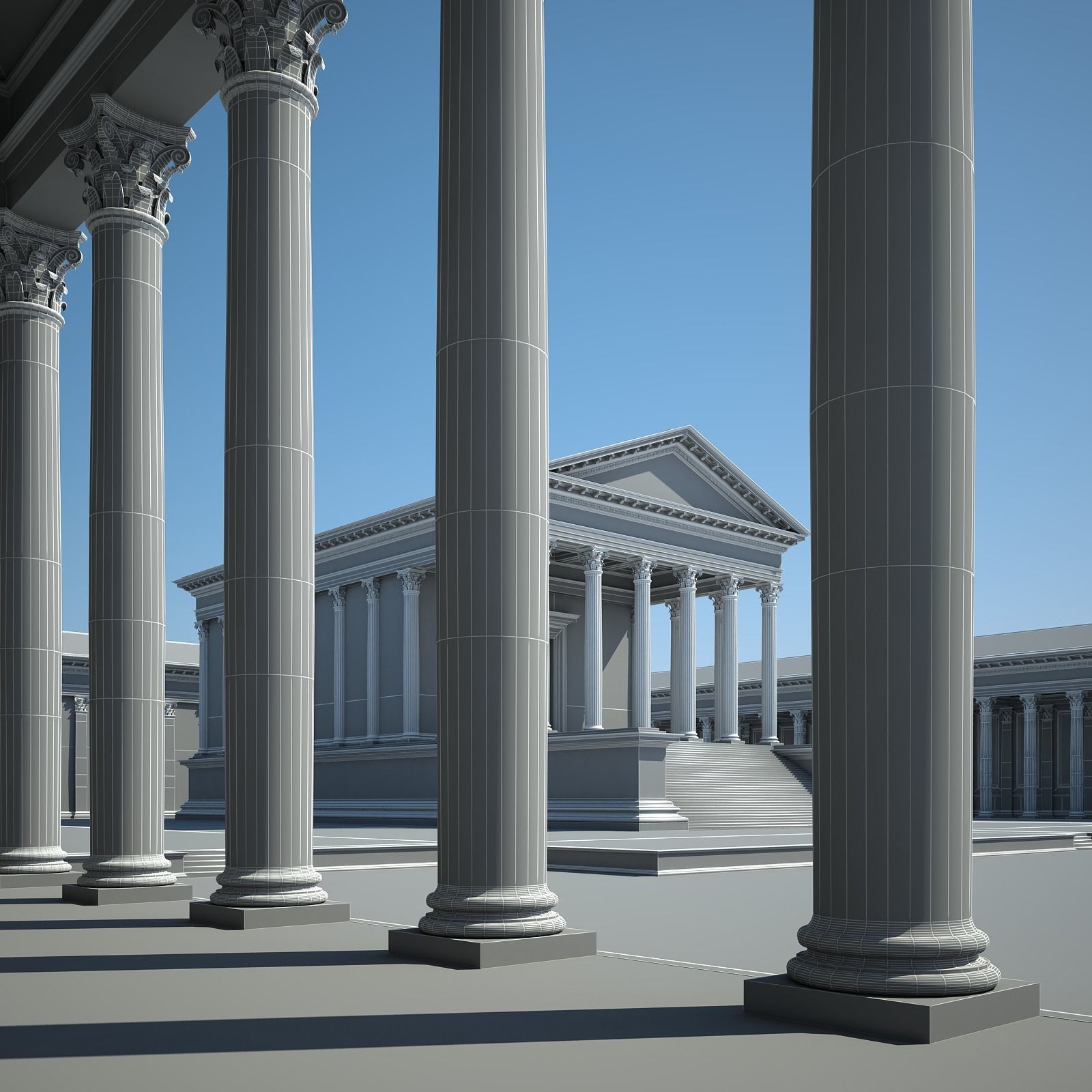 Roman Temple 3D model_30