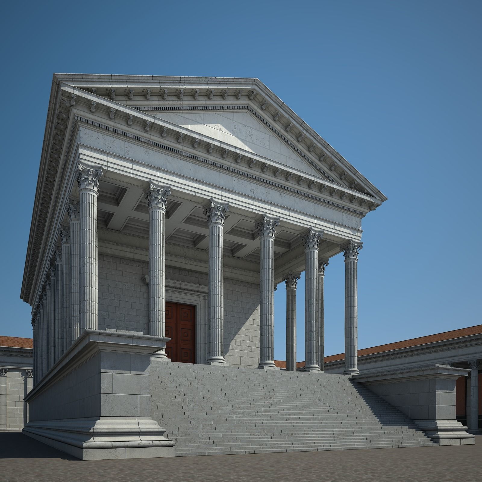 Roman Temple 3D model_2