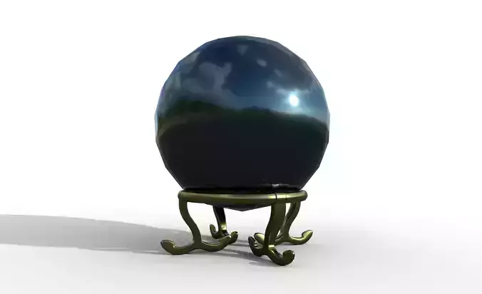 Crystal ball Low-poly 3D model