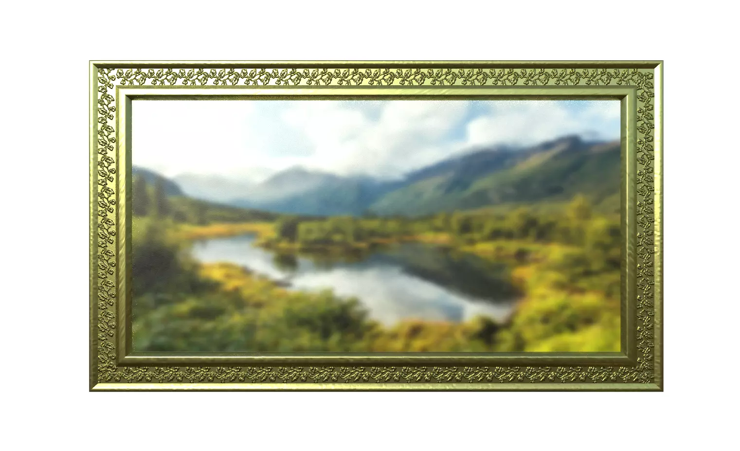Painting framed Free low-poly 3D model