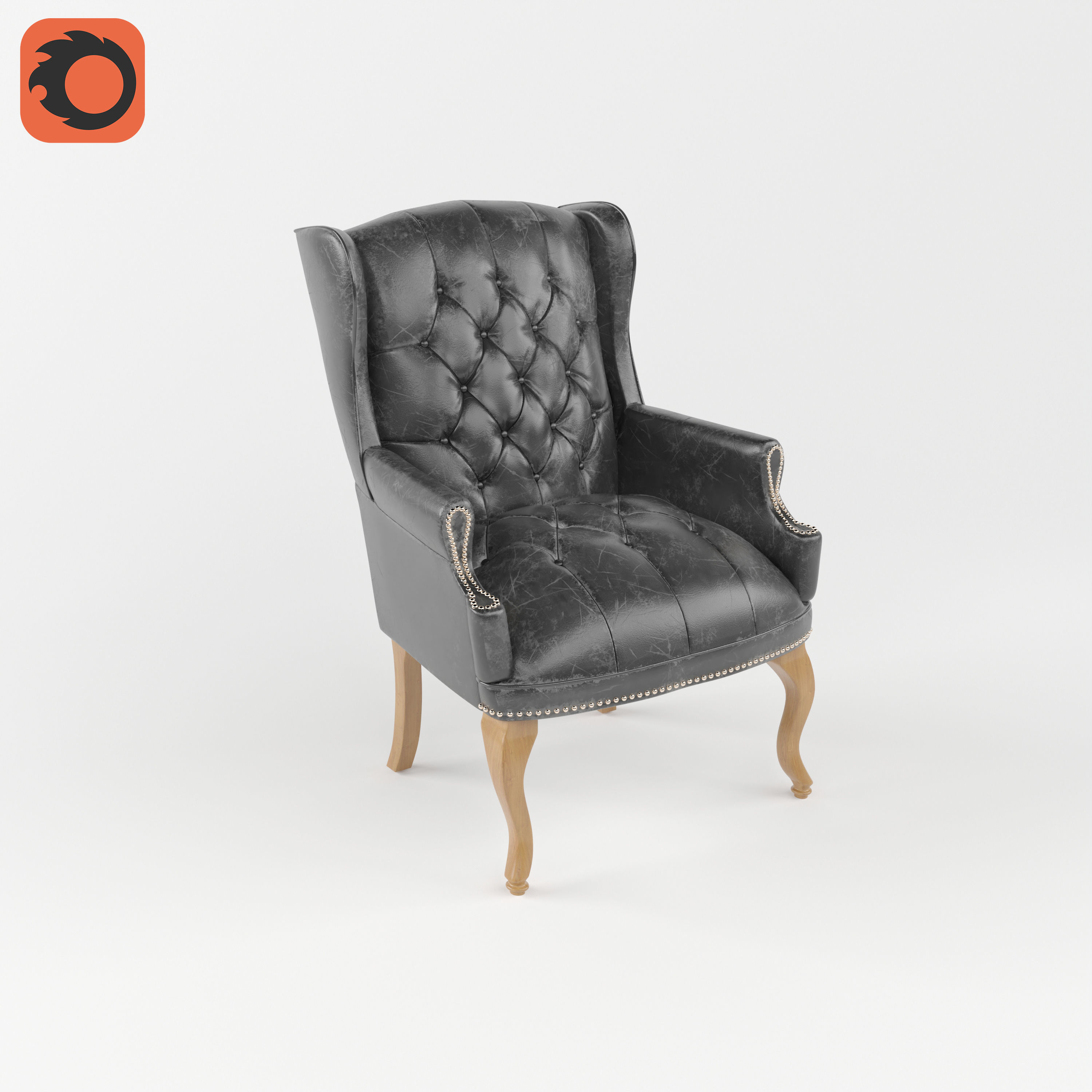 Classic armchair leather 3D CGTrader