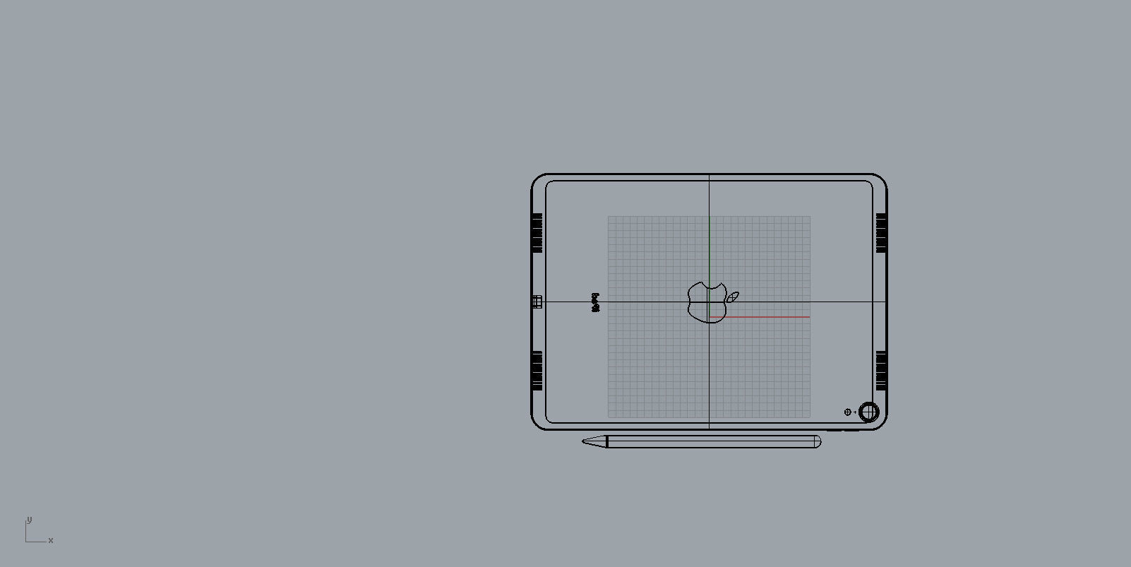 Realistic apple  ipad 11 space gold 3D model 3D print model 3D print model_13