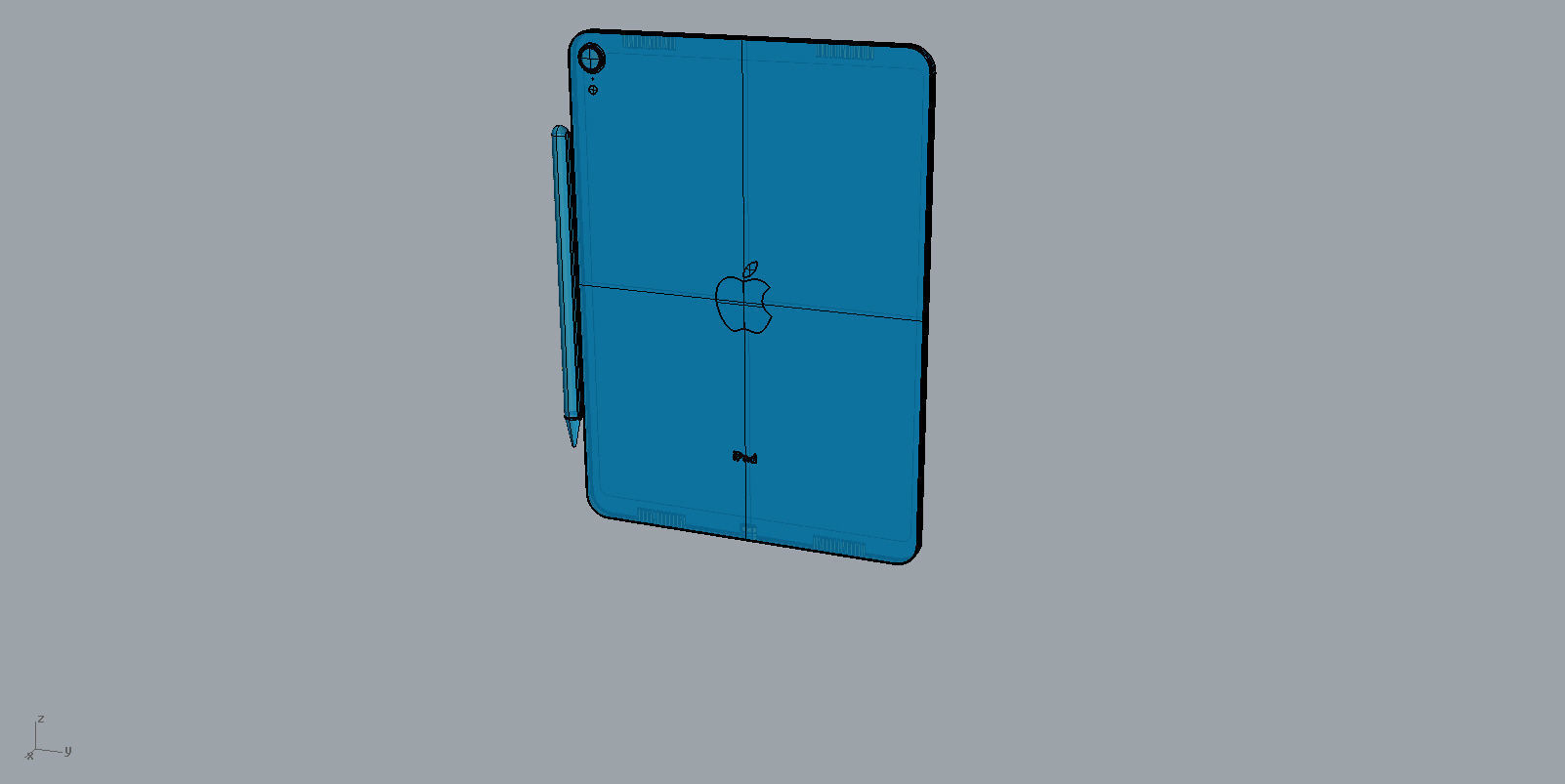 Realistic apple  ipad 11 space gold 3D model 3D print model 3D print model_10