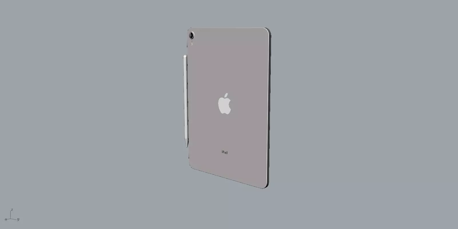 Realistic apple  ipad 11 space gold 3D model 3D print model 3D print model_0