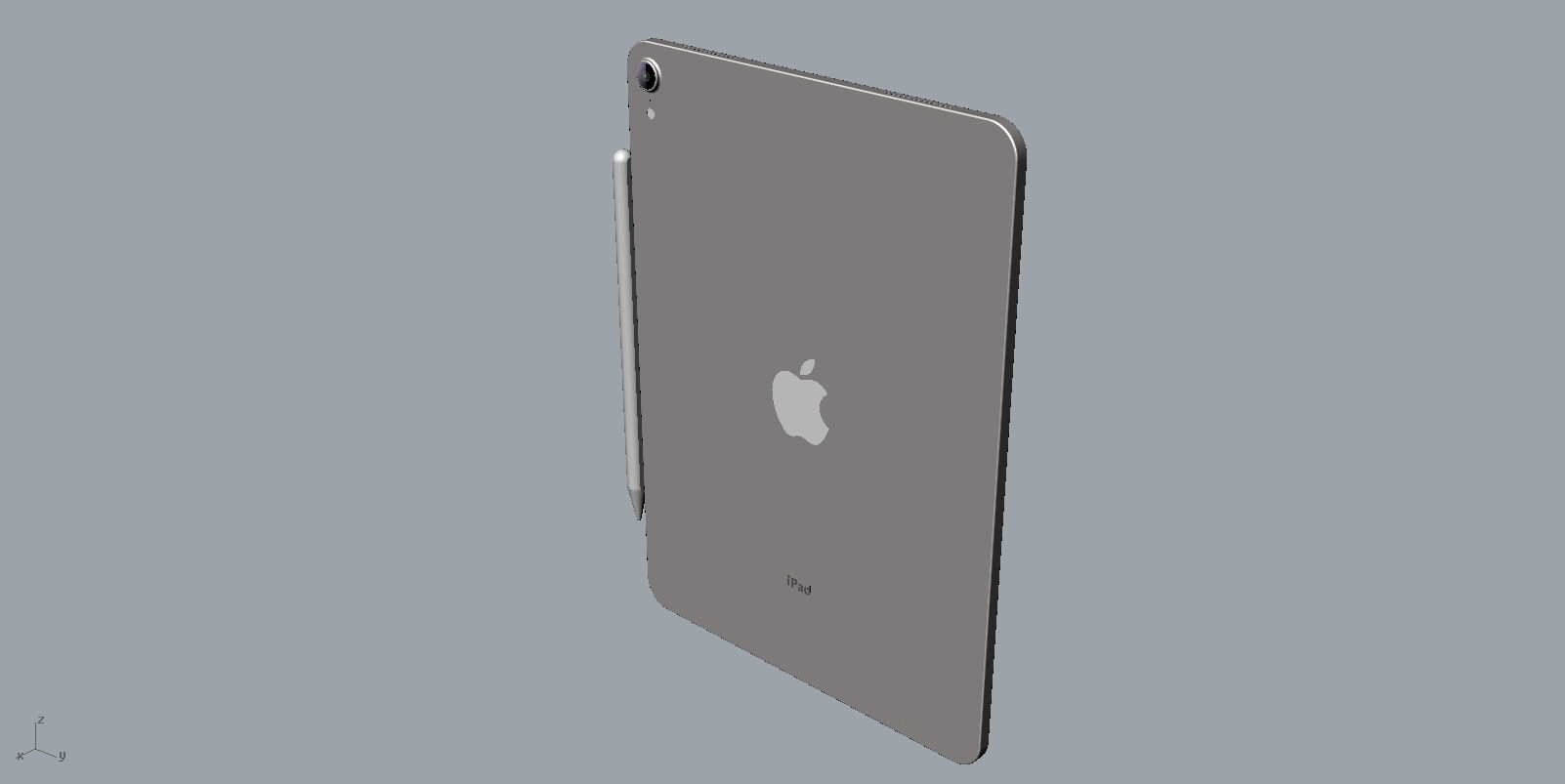Realistic apple  ipad 11 space gold 3D model 3D print model 3D print model_7