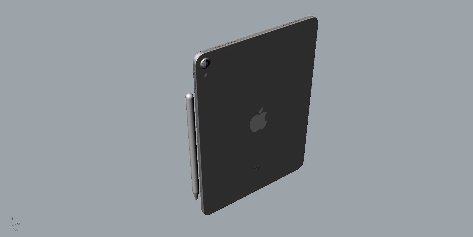 Realistic apple  ipad 11 space gold 3D model 3D print model 3D print model_9