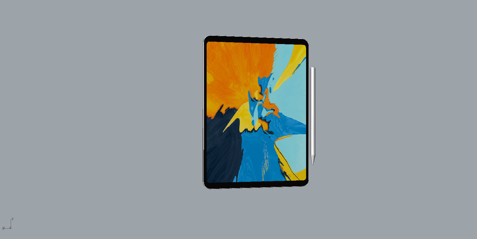 Realistic apple  ipad 11 space gold 3D model 3D print model 3D print model_2