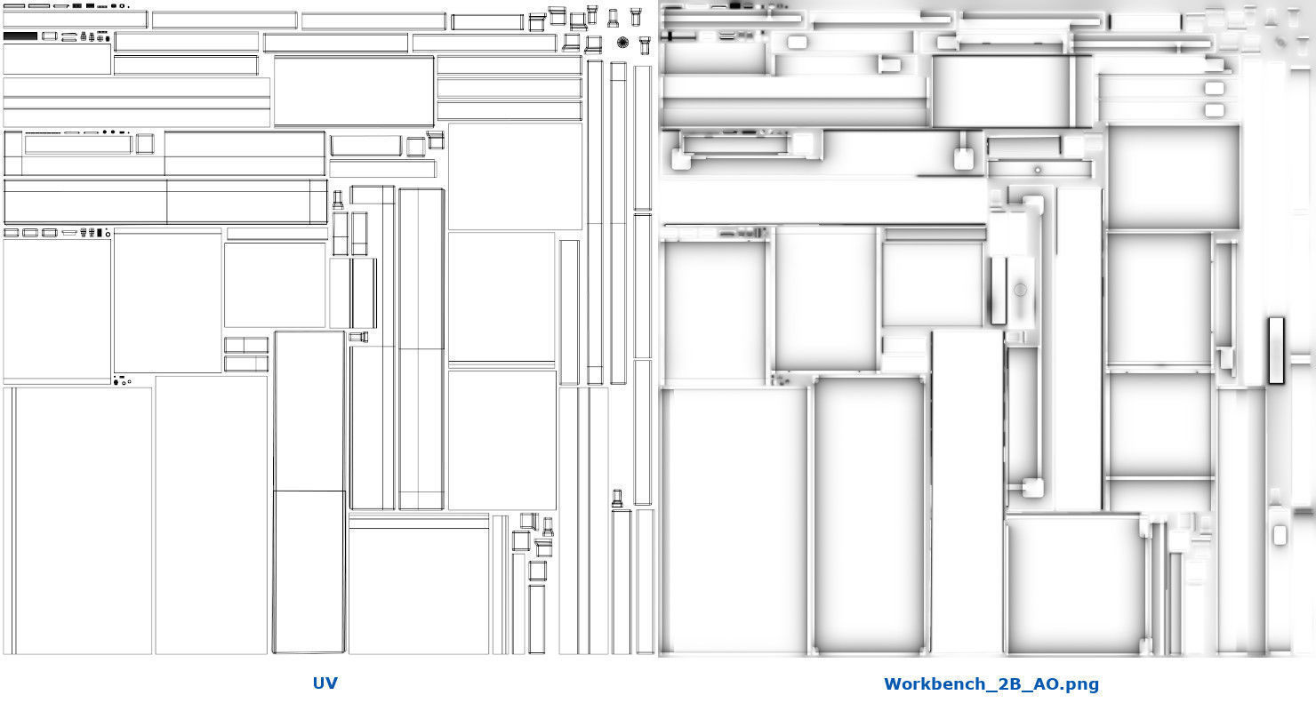 Workbench 2B Low-poly 3D model_7