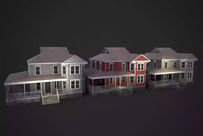 Abandoned House Low-poly 3D model