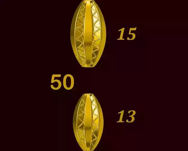 Para ball jewelery gold printable plain studded 50