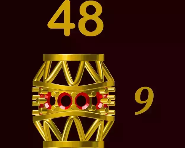 Para ball jewelery gold printable plain studded 48