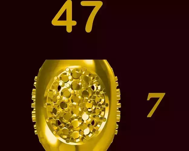 Para ball jewelery gold printable plain studded 47