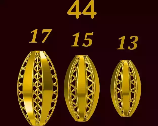 Para ball jewelery gold printable plain studded 44