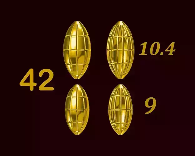 Para ball jewelery gold printable plain studded 42