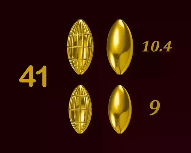 Para ball jewelery gold printable plain studded 41