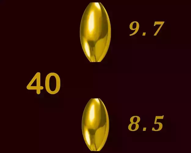 Para ball jewelery gold printable plain studded 40