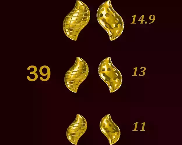 Para ball jewelery gold printable plain studded 39