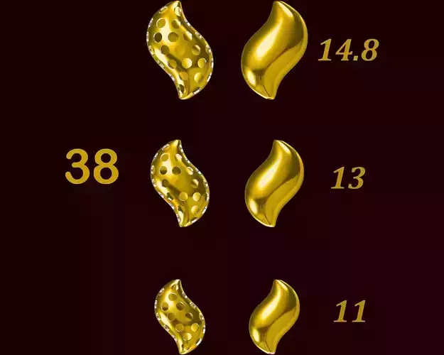 Para ball jewelery gold printable plain studded 38