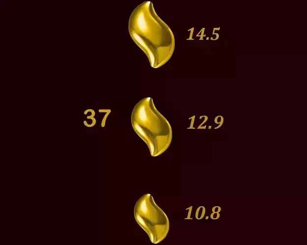 Para ball jewelery gold printable plain studded 37