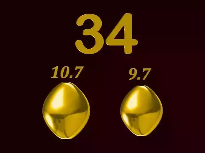 Para ball jewelery gold printable plain studded 34