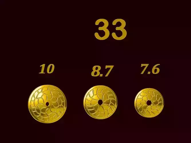 Para ball jewelery gold printable plain studded 33