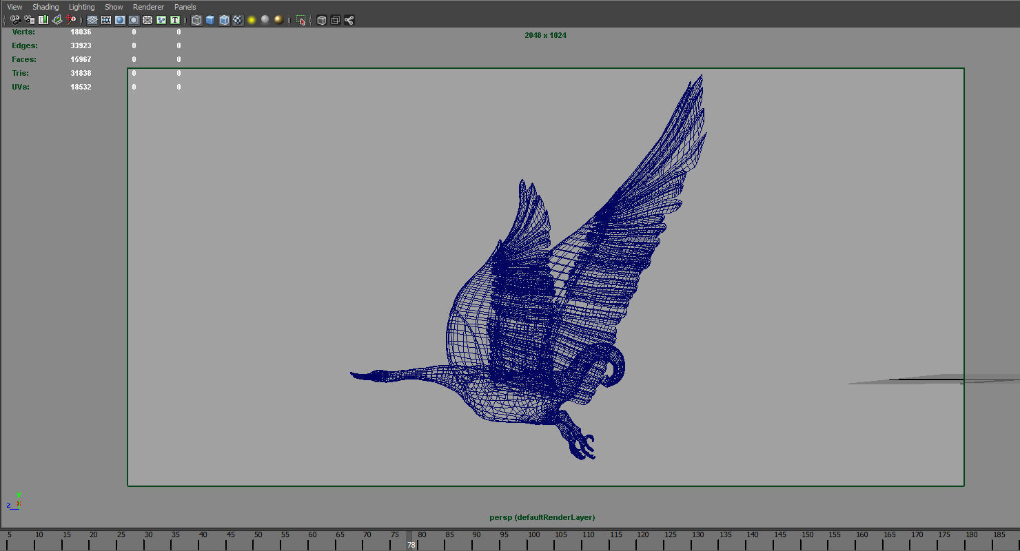 swan 3d model flying in air 3D model_18