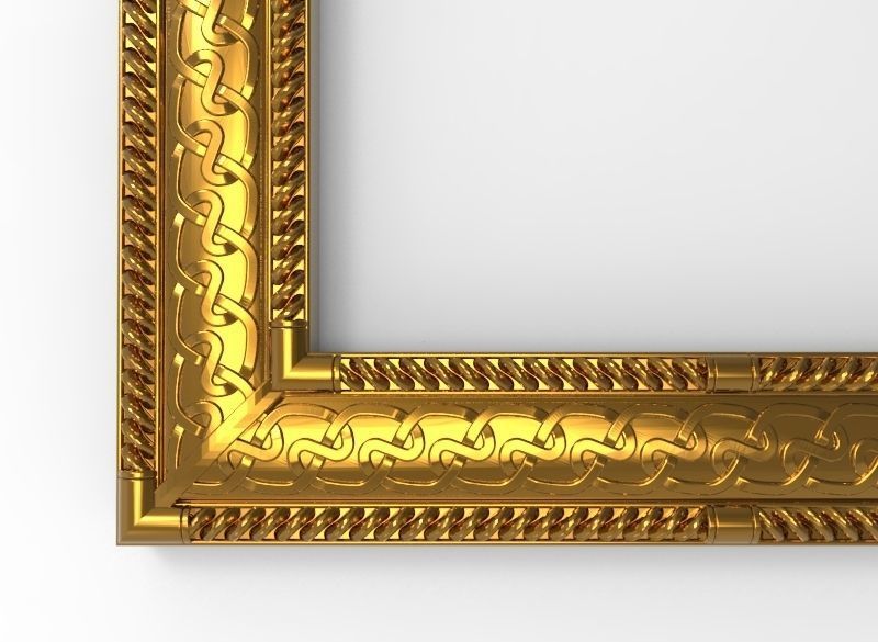 carved frame 3D model_2