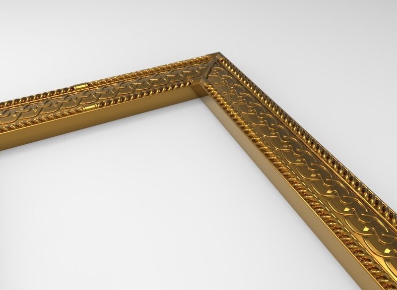 carved frame 3D model_6