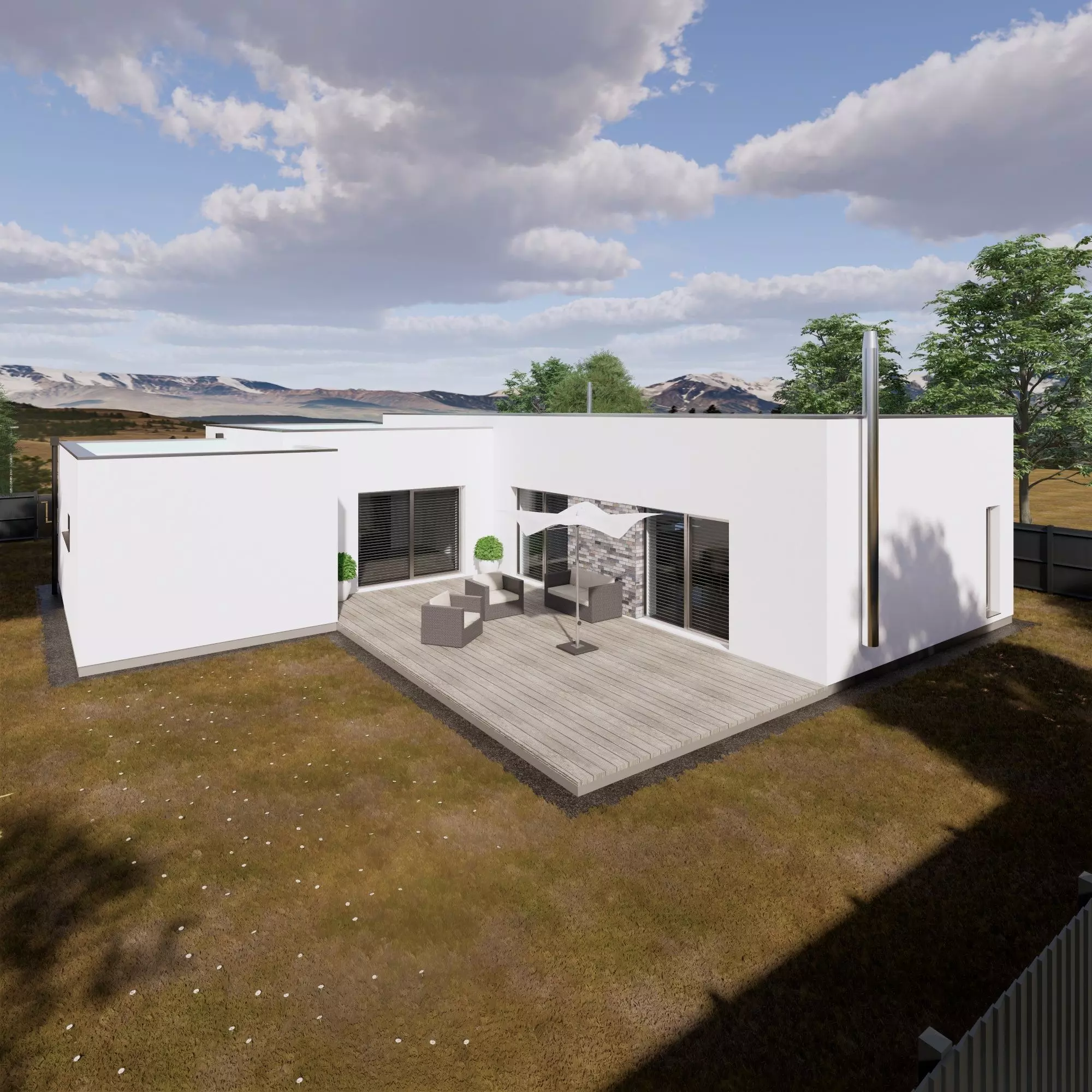 Family House 1 Low-poly 3D model_0