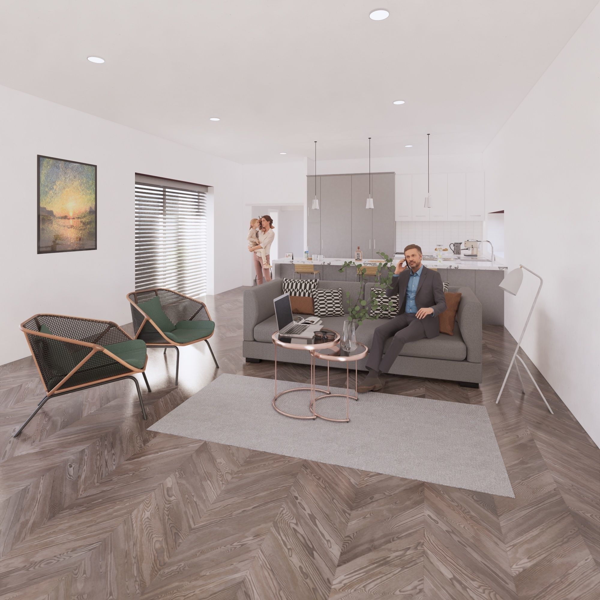 Family House 1 Low-poly 3D model_6