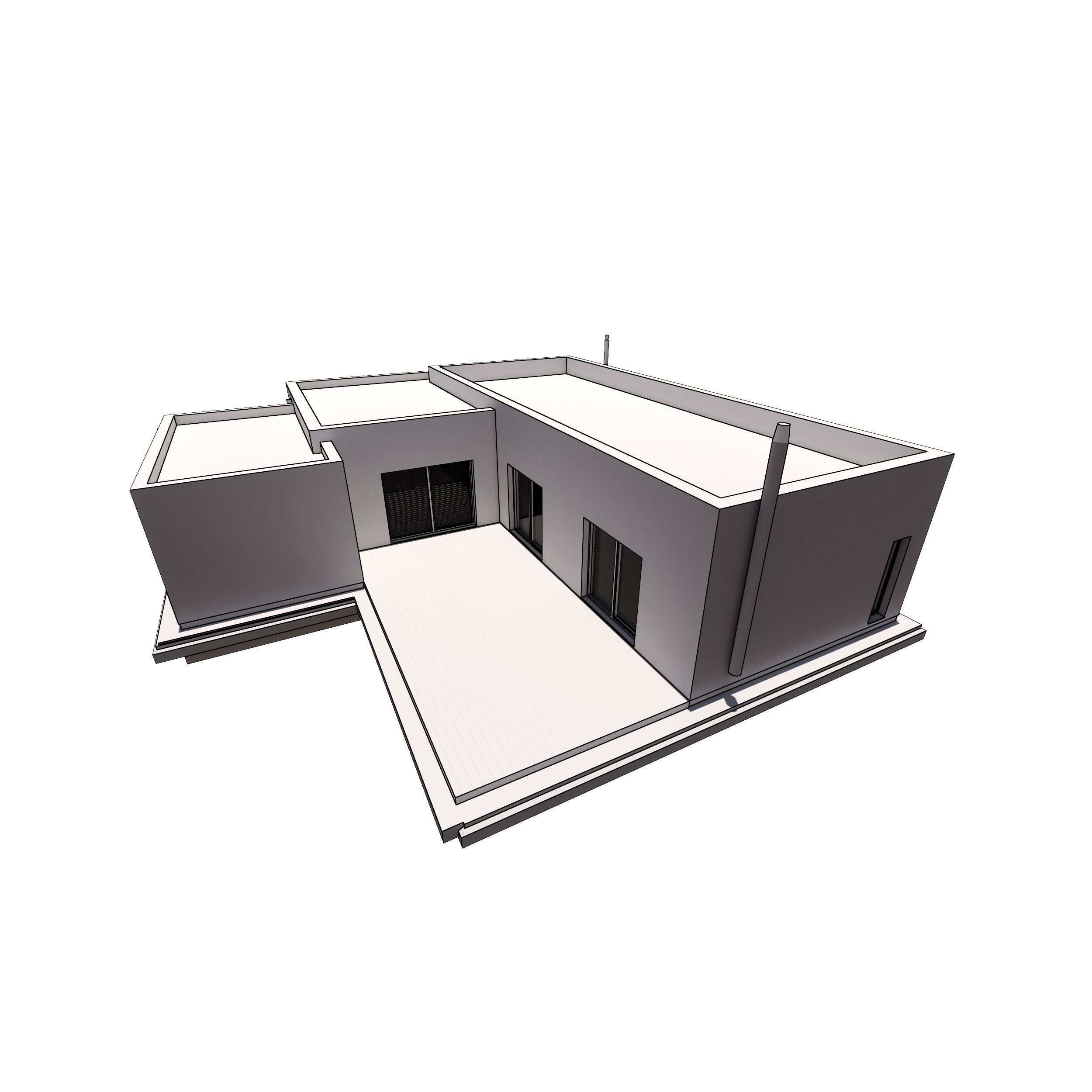 Family House 1 Low-poly 3D model_11
