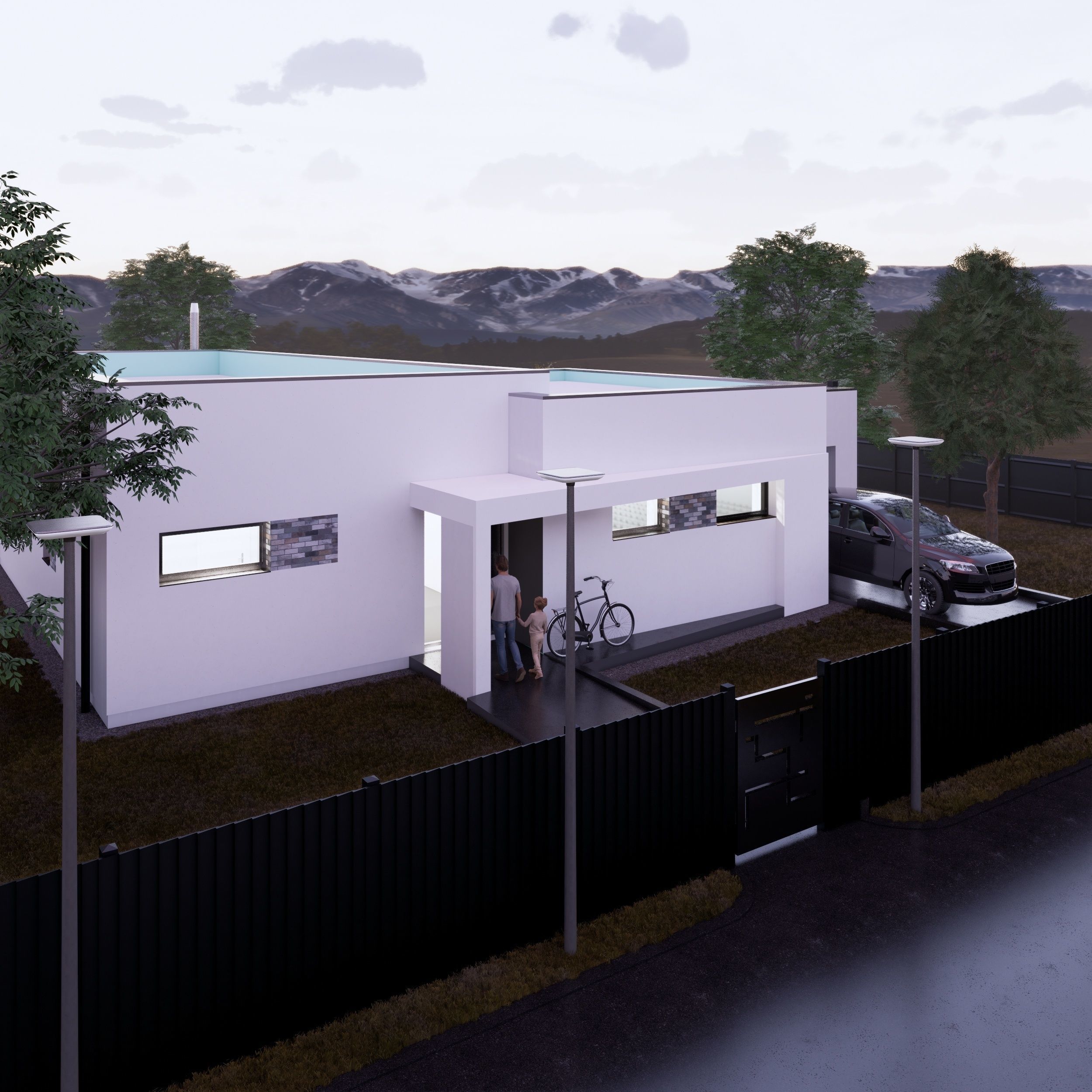 Family House 1 Low-poly 3D model_3