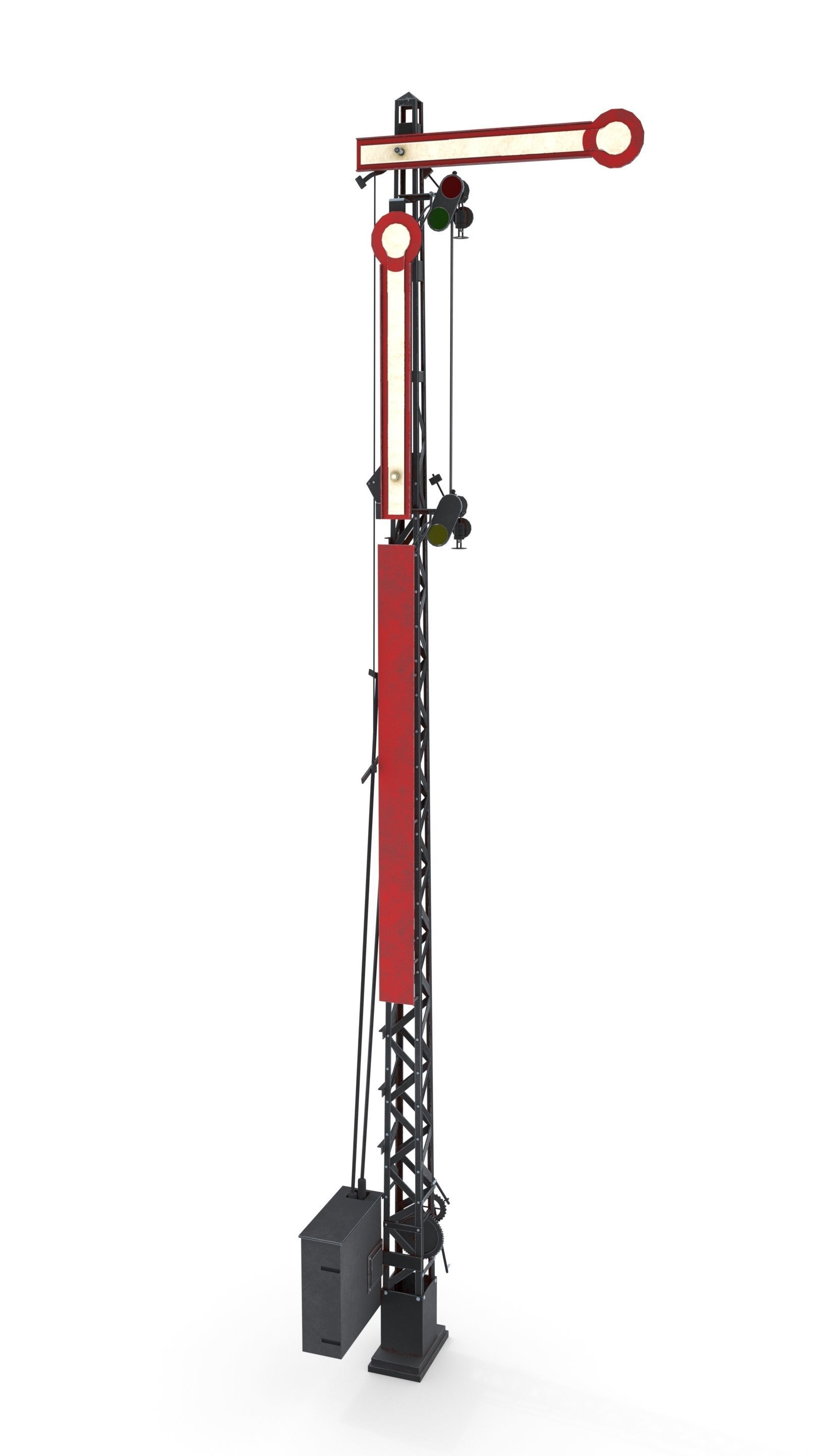 29 Piece Railway Pack 1 Low-poly 3D model_5