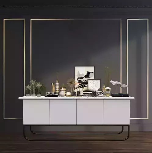 Decorative Set shabby chic sideboard - sims - home decor