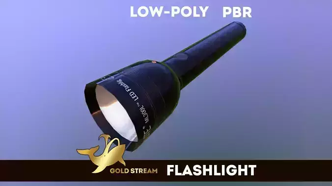 Flashlight Low-poly 3D model