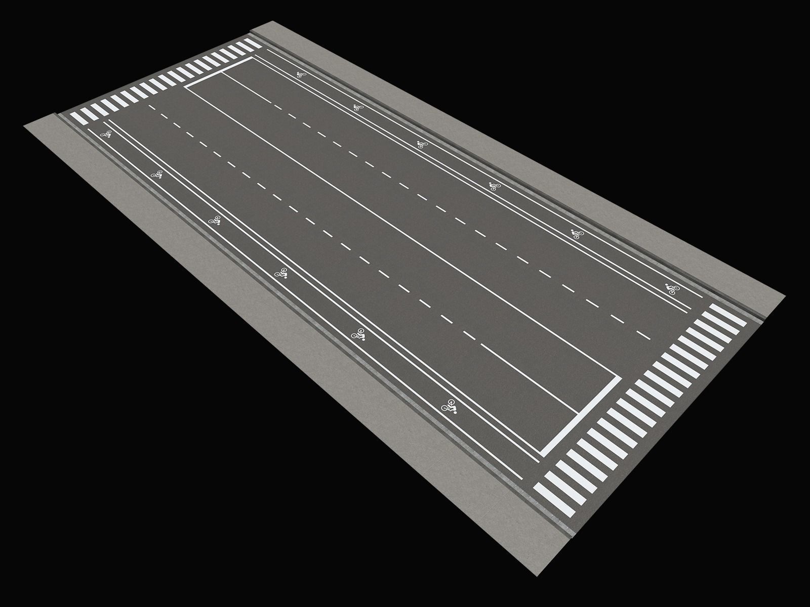 City Streets Construction Kit V2 Low-poly 3D model_8