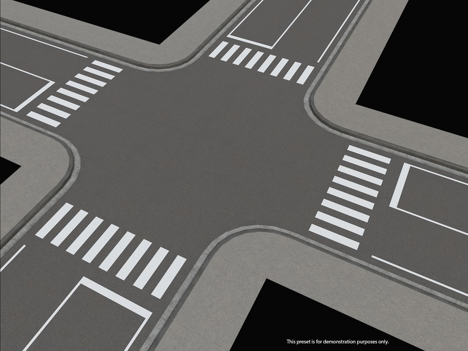 City Streets Construction Kit V2 Low-poly 3D model_12