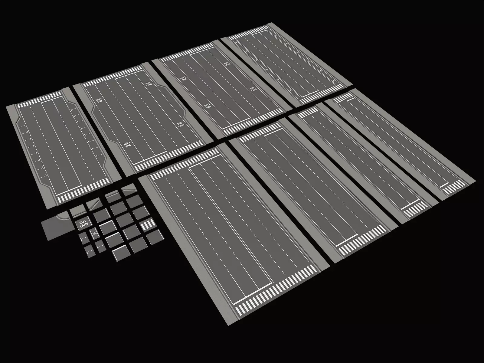 City Streets Construction Kit V2 Low-poly 3D model_0