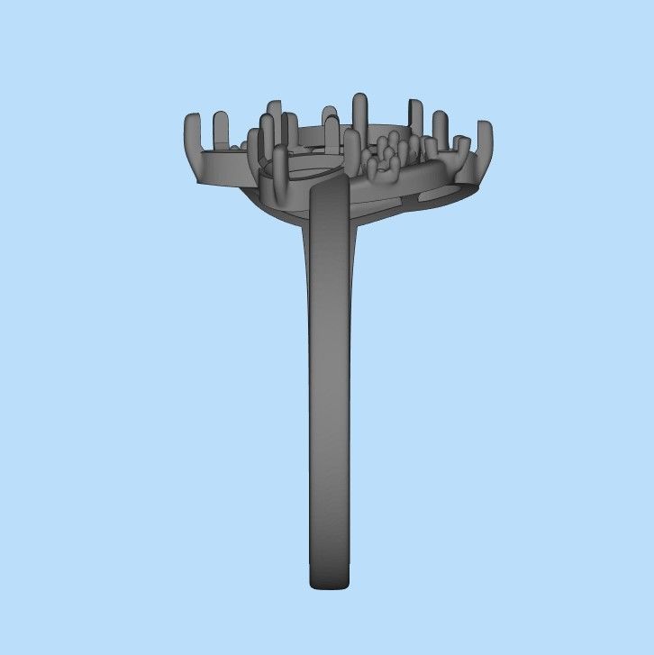 Women Ring with gems and diamonds 3dm stl 3D print model 3D print model_37