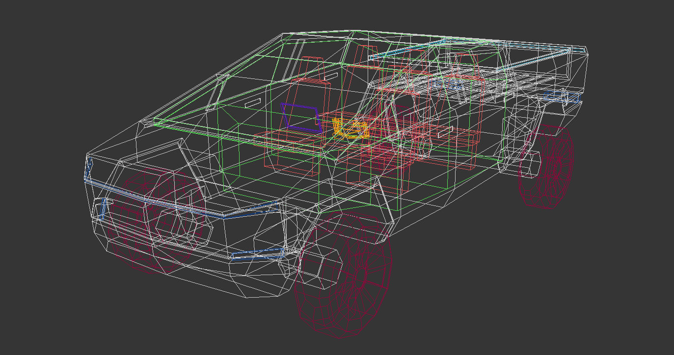 Low Poly Sci-Fi Car 01 Low-poly 3D model_13